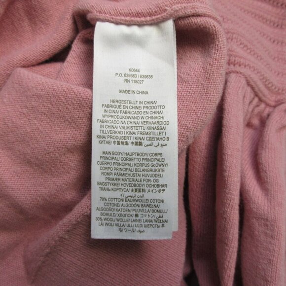 Boden Pointelle Detail Sweater Long Sleeve Womens 14 Pink Cotton Wool Casual 282 - Picture 4 of 8